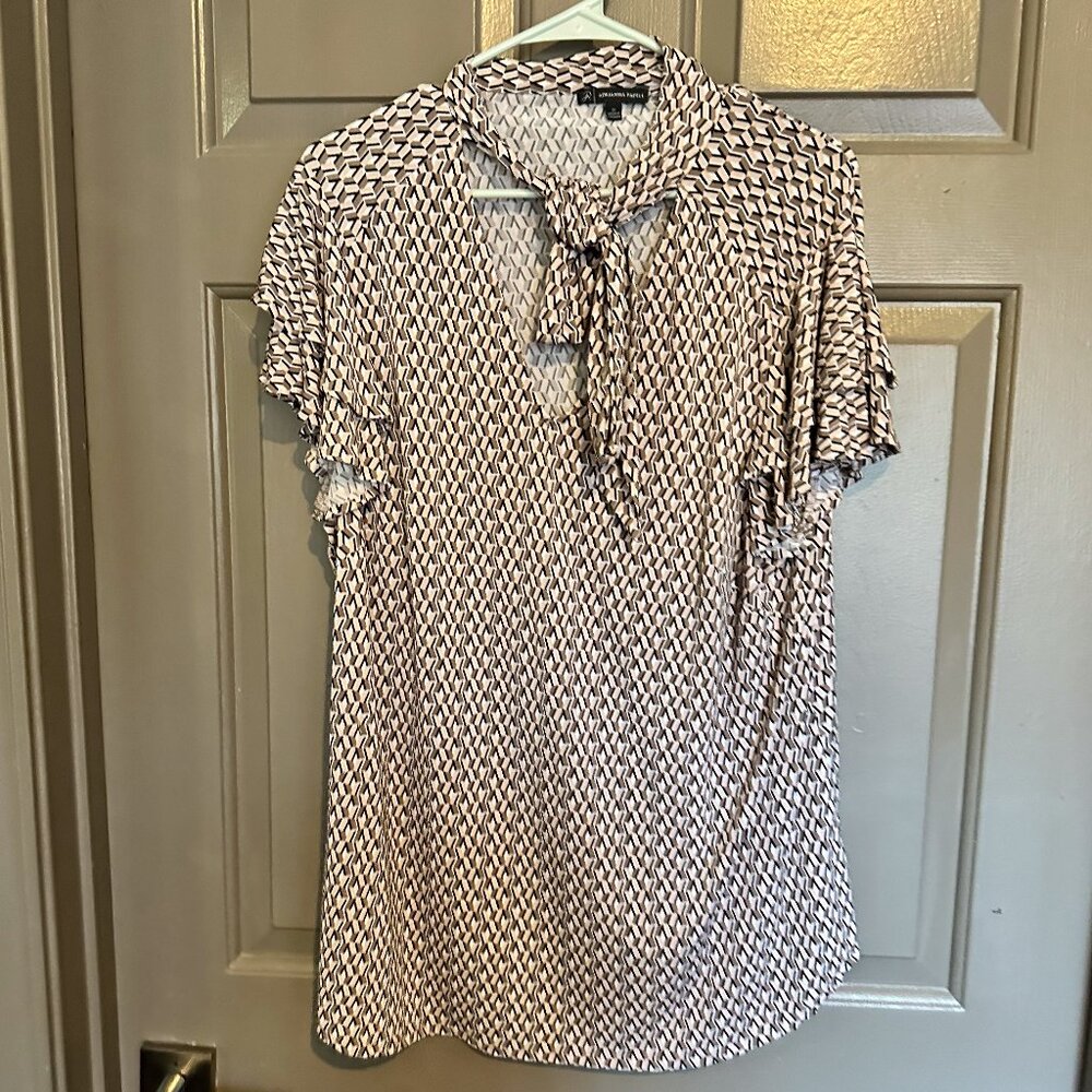 1X Adrianna Pappell Geometric Blouse